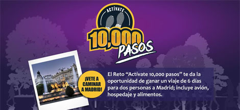 Actívate 10,000 pasos y vete a caminar a Madrid