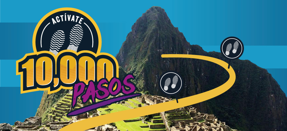 Actívate 10, 000 pasos y vete a caminar a Machu Picchu
